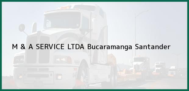 Teléfono, Dirección y otros datos de contacto para M & A SERVICE LTDA, Bucaramanga, Santander, Colombia