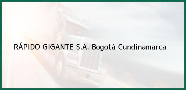 Teléfono, Dirección y otros datos de contacto para RÁPIDO GIGANTE S.A., Bogotá, Cundinamarca, Colombia