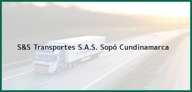 ver datos de contacto para s&s transportes s.a.s., sopó, cundinamarca, colombia Teléfono, Dirección y otros datos de contacto para S&S Transportes S.A.S., Sopó, Cundinamarca, Colombia