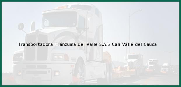 Teléfono, Dirección y otros datos de contacto para Transportadora Tranzuma del Valle S.A.S, Cali, Valle del Cauca, Colombia
