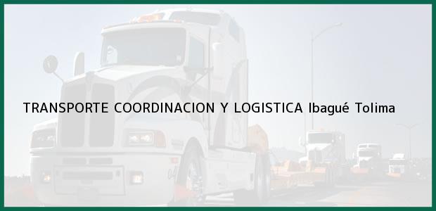 Teléfono, Dirección y otros datos de contacto para TRANSPORTE COORDINACION Y LOGISTICA, Ibagué, Tolima, Colombia