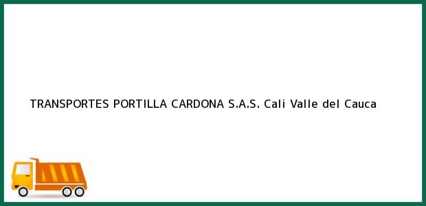 ver datos de contacto para transportes portilla cardona s.a.s., cali, valle del cauca, colombia Teléfono, Dirección y otros datos de contacto para TRANSPORTES PORTILLA CARDONA S.A.S., Cali, Valle del Cauca, Colombia