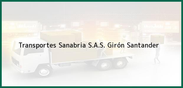 Teléfono, Dirección y otros datos de contacto para Transportes Sanabria S.A.S., Girón, Santander, Colombia