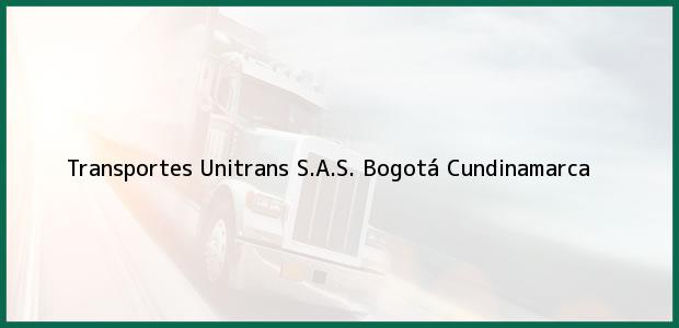 Teléfono, Dirección y otros datos de contacto para Transportes Unitrans S.A.S., Bogotá, Cundinamarca, Colombia