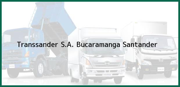Teléfono, Dirección y otros datos de contacto para Transsander S.A., Bucaramanga, Santander, Colombia
