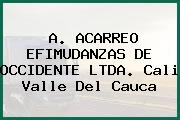 A. ACARREO EFIMUDANZAS DE OCCIDENTE LTDA. Cali Valle Del Cauca