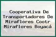 Cooperativa De Transportadores De Miraflores Cootr Miraflores Boyacá