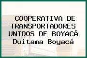 COOPERATIVA DE TRANSPORTADORES UNIDOS DE BOYACÁ Duitama Boyacá