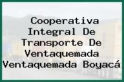 Cooperativa Integral De Transporte De Ventaquemada Ventaquemada Boyacá