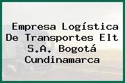 Empresa Logística De Transportes Elt S.A. Bogotá Cundinamarca