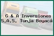 G & A Inversiones S.A.S. Tunja Boyacá