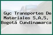 Gyc Transportes De Materiales S.A.S. Bogotá Cundinamarca