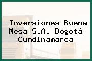 Inversiones Buena Mesa S.A. Bogotá Cundinamarca
