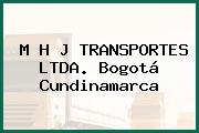 M H J TRANSPORTES LTDA. Bogotá Cundinamarca