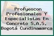 Profyescon Profesionales Y Especialistas En Concreto S.A.S. Bogotá Cundinamarca