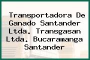 Transportadora De Ganado Santander Ltda. Transgasan Ltda. Bucaramanga Santander