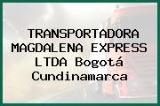 TRANSPORTADORA MAGDALENA EXPRESS LTDA Bogotá Cundinamarca