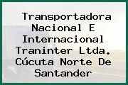 Transportadora Nacional E Internacional Traninter Ltda. Cúcuta Norte De Santander