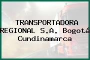TRANSPORTADORA REGIONAL S.A. Bogotá Cundinamarca