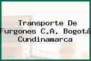 Ver transporte de furgones ca bogota cundinamarca Transporte De Furgones C.A. Bogotá Cundinamarca