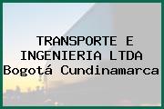 TRANSPORTE E INGENIERIA LTDA Bogotá Cundinamarca