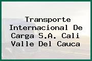 Transporte Internacional De Carga S.A. Cali Valle Del Cauca