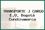 TRANSPORTE J CARGO E.U. Bogotá Cundinamarca