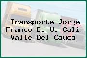 Transporte Jorge Franco E. U. Cali Valle Del Cauca