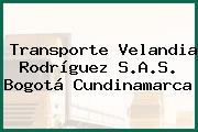 Transporte Velandia Rodríguez S.A.S. Bogotá Cundinamarca