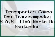 Transportes Campo Dos Transcampodos S.A.S. Tibú Norte De Santander