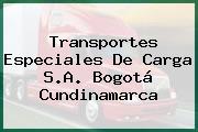 Transportes Especiales De Carga S.A. Bogotá Cundinamarca