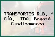 TRANSPORTES R.B. Y CÚA. LTDA. Bogotá Cundinamarca