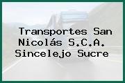 Transportes San Nicolás S.C.A. Sincelejo Sucre