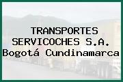 TRANSPORTES SERVICOCHES S.A. Bogotá Cundinamarca