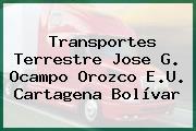Transportes Terrestre Jose G. Ocampo Orozco E.U. Cartagena Bolívar