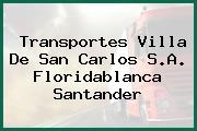 Transportes Villa De San Carlos S.A. Floridablanca Santander