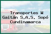 Transportes W Gaitán S.A.S. Sopó Cundinamarca