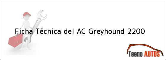 Ficha Técnica del <i>AC Greyhound 2200</i>
