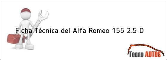 Ficha Técnica del Alfa Romeo 155 2.5 D