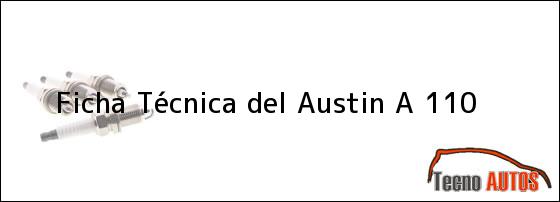 Ficha Técnica del <i>Austin A 110</i>