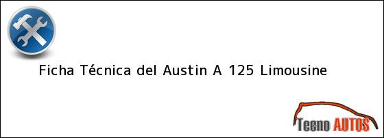 Ficha Técnica del Austin A 125 Limousine