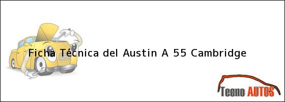 Ficha Técnica del <i>Austin A 55 Cambridge</i>