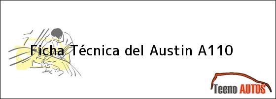 Ficha Técnica del <i>Austin A110</i>