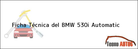 Ficha Técnica del <i>BMW 530i Automatic</i>