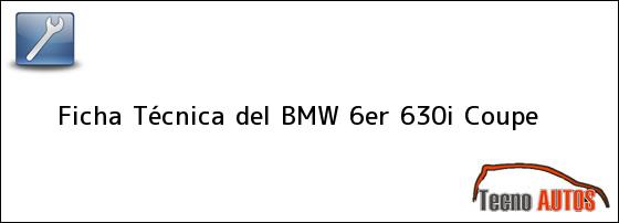 Ficha Técnica del <i>BMW 6er 630i Coupe</i>