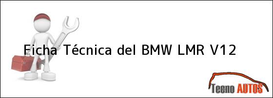 Ficha Técnica del <i>BMW LMR V12</i>