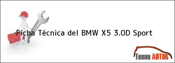Ficha Técnica del <i>BMW X5 3.0D Sport</i>