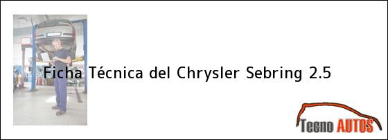 Ficha Técnica del Chrysler Sebring 2.5
