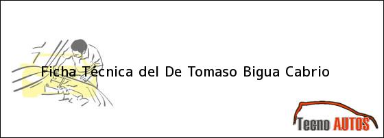Ficha Técnica del De Tomaso Bigua Cabrio