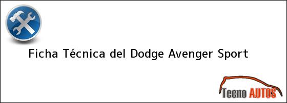 Ficha Técnica del Dodge Avenger Sport